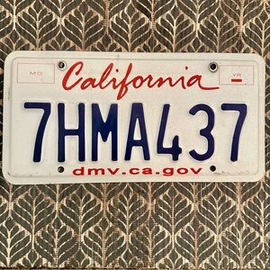 California License Plate